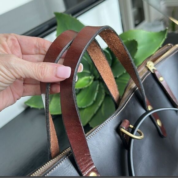 Clayton & Crume leather custom convertible satchel tote backpack w/ dust bag - Picture 5 of 8